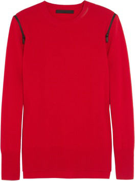 387147_Karl Lagerfeld - Kim zipped wool and cashmere-blend sweater